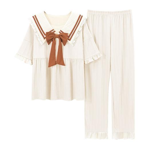 【抖音爆款公主风睡衣】春夏短袖可爱蝴蝶结家居服 夏日清爽棉质吸汗睡衣 商品图4