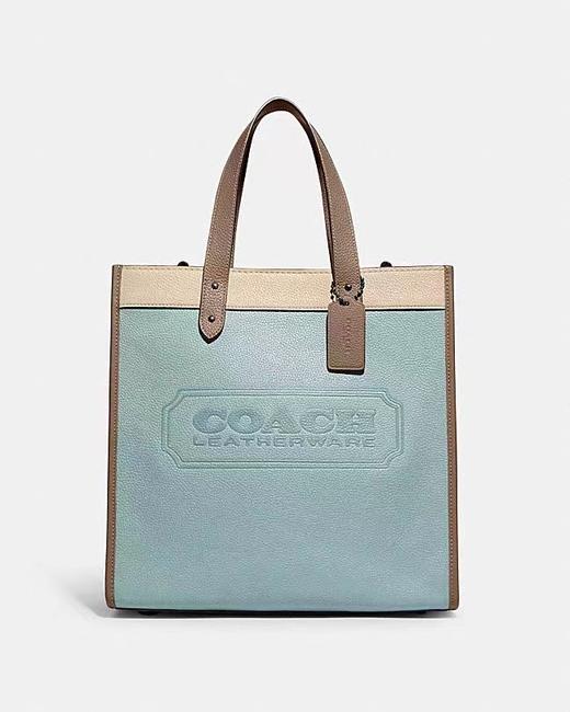 【直播】COACH蔻驰徽章拼色托特包 商品图0