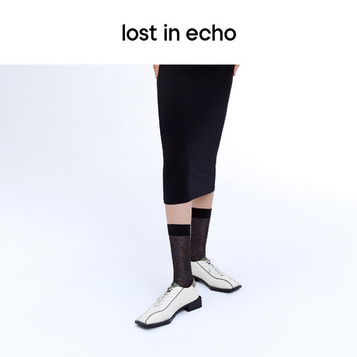 lost in echo 2022春季 滚边撞色保龄球单鞋 商品图4