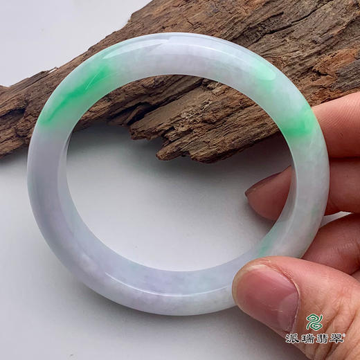 派瑞翡翠 翡翠手镯 糯种 绿色 商品图2