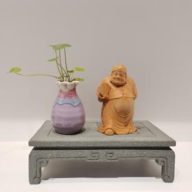 执扇地主°黄杨摆件