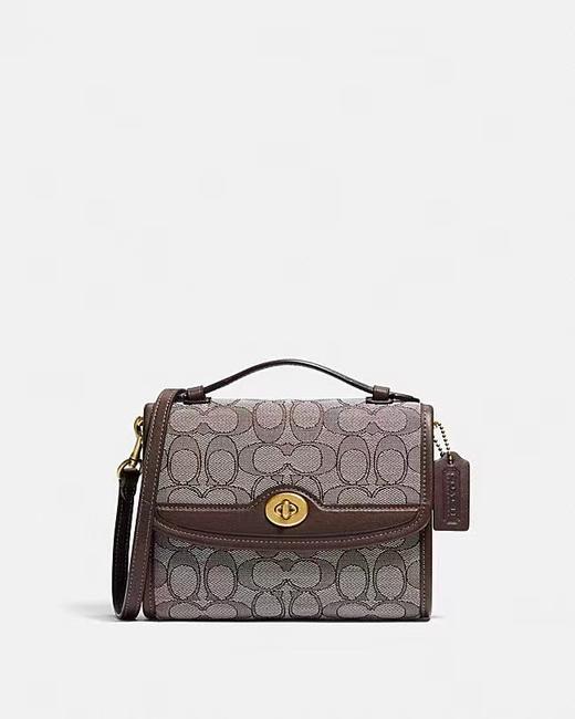 【直播】COACH蔻驰经典标志提花织布KIP斜挎包 商品图0