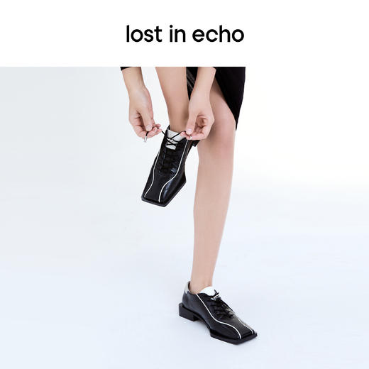 lost in echo 2022春季 滚边撞色保龄球单鞋 商品图5