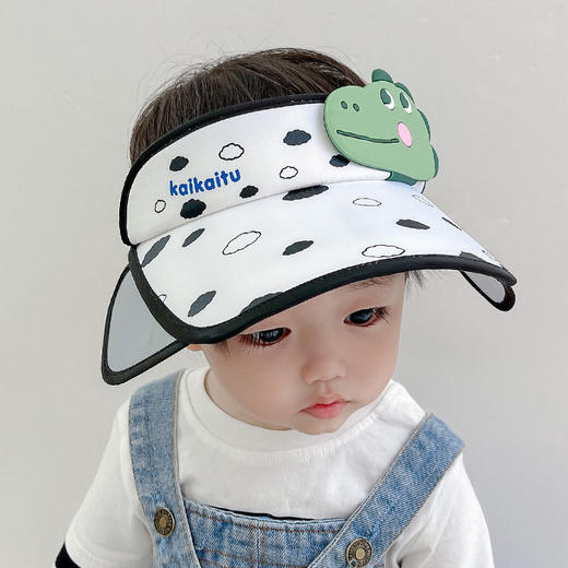 儿童春秋夏季空顶帽遮阳防晒防紫外线男女宝宝拉板可伸缩大檐户外 商品图2