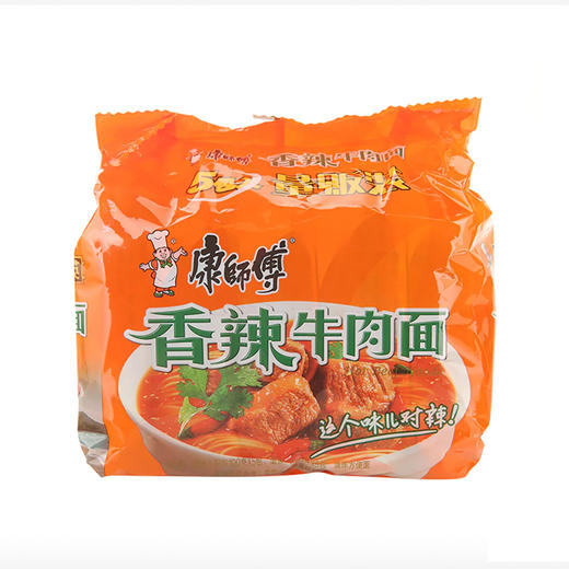 康师傅香辣牛肉面五连包 100g*5 商品图0