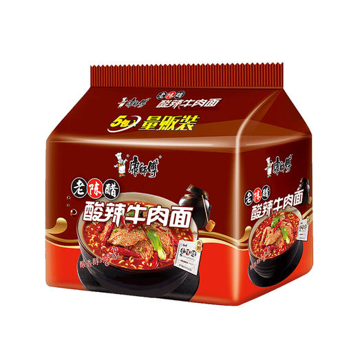 康师傅经典酸辣牛肉面 107g*5 商品图0