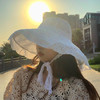 女子夏季大檐防晒帽亲子洋气遮阳帽女童薄款太阳帽蕾丝公主帽子女 商品缩略图3
