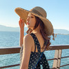 ins网红名媛大沿拉菲草帽时尚气质大檐海边度假沙滩帽遮阳防晒帽 商品缩略图6