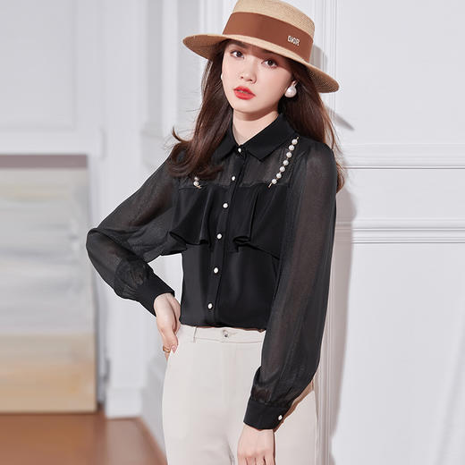 新款气质名媛衬衫百搭显瘦 商品图3