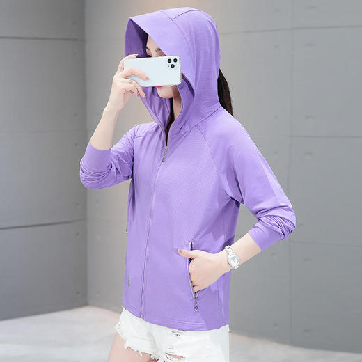 纯色轻盈透气薄款大帽檐防晒衣， 网红汽车防晒服外套 TR-MY2299 商品图7