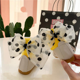 新款春夏季儿童袜子全棉女童波点蝴蝶结淑女薄款短袜公主袜