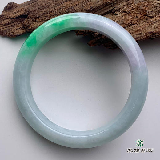 派瑞翡翠 翡翠手镯 糯种 绿色 商品图3
