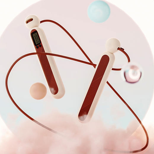 「液晶高清计数！室内外两用」智能无绳跳绳电子计数无线负重可调节两用学生中考训练健身跳绳体育用品 商品图1