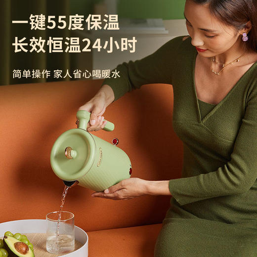 【低音烧水55度恒温】小南瓜静音电热水壶K1黑科技消音降噪不留水垢智能恒温双层防烫设计全一体制内胆24H保温 商品图1
