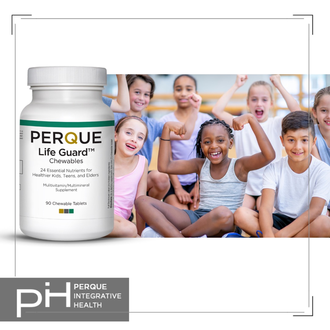 【零辅料24种儿童复合维生素咀嚼片】Perque 不含碘铁铜儿童复合不含辅料 90片红莓口味 3个月剂量每日1片 儿童适宜 支持全面营养补充 Perque