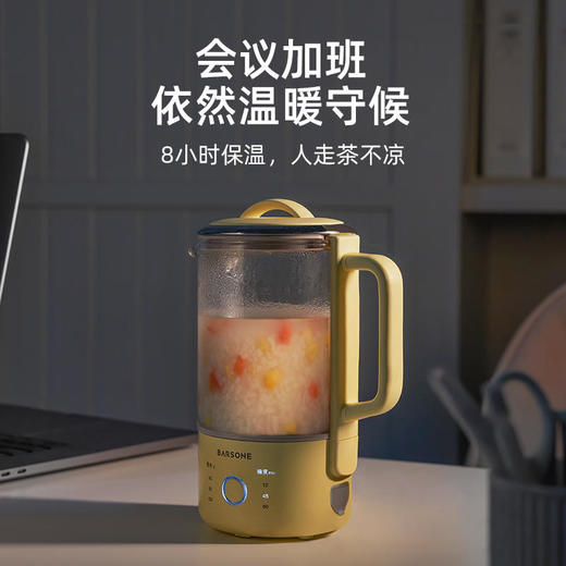 【高价比】朋森办公室养生壶小型迷你煮茶器家用多功能mini烧水花茶养生杯多档恒温精煮8小时智能保温食品级材质 商品图3