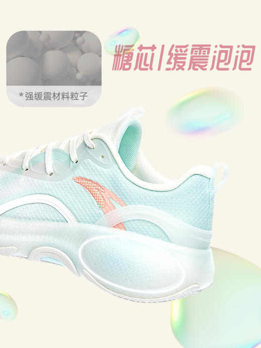 安踏糖芯泡泡丨跑步鞋女2022春季新款缓震运动鞋跳绳鞋122225520-3/4/8 商品图1