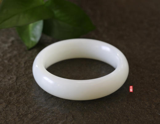 和田玉（羊脂玉）俄料手镯--平安镯80.8g/56# 商品图2