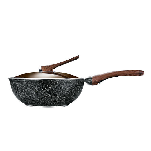 翰乐麦饭石不粘炒锅HL-CG30臻岩炒锅30cm电磁炉煤气灶通用 商品图4