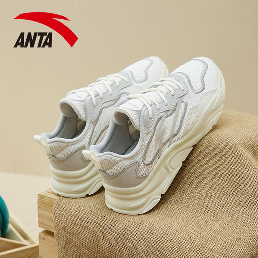 安踏千禧休闲鞋男鞋2022春季新款厚底轻便老爹鞋运动鞋112228891-1 商品图0