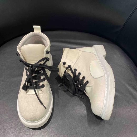 lfgj jeans AE305  马毛马丁靴女春秋洋气英伦风短靴韩版踝靴 商品图4