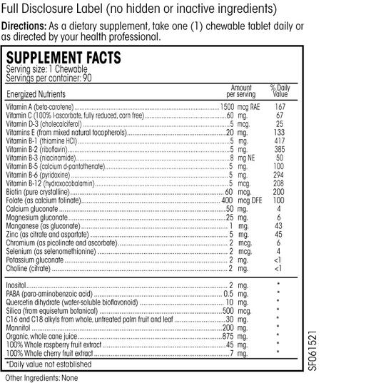 【零辅料24种儿童复合维生素咀嚼片】Perque 不含碘铁铜儿童复合不含辅料 90片红莓口味 3个月剂量每日1片 儿童适宜 支持全面营养补充 Perque 商品图7