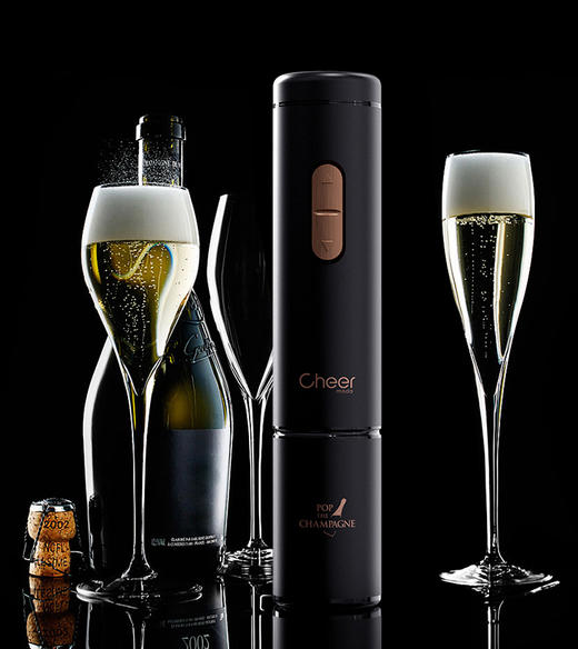 Cheer启尔 电动香槟开瓶器 全自动家用气起泡酒葡萄酒开瓶器套装 商品图2