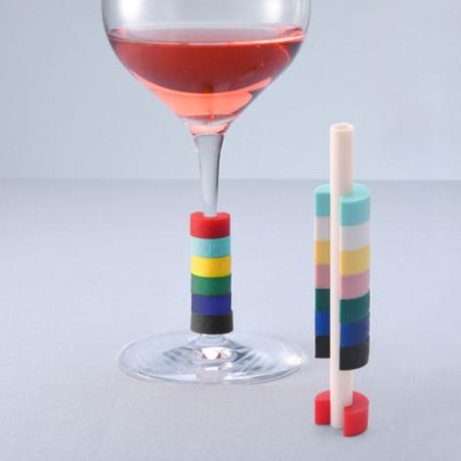 Cheer启尔 酒杯识别环 迷你小巧酒杯识别器 梦幻彩虹色 8颗装 商品图3