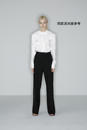 披肩领单肩溢边衬衫