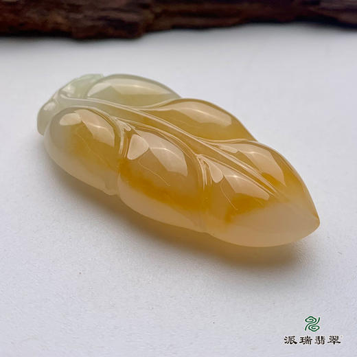 派瑞翡翠 翡翠挂件 糯种 黄翡 商品图3