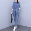 休闲时尚套装女装2022年新款秋装气质小个子洋气早春牛仔两件套潮 DL230 商品缩略图3