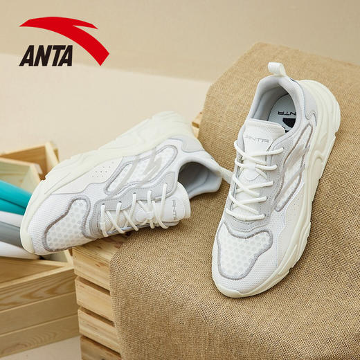 安踏千禧休闲鞋男鞋2022春季新款厚底轻便老爹鞋运动鞋112228891-1 商品图2