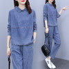 休闲时尚套装女装2022年新款秋装气质小个子洋气早春牛仔两件套潮 DL230 商品缩略图2