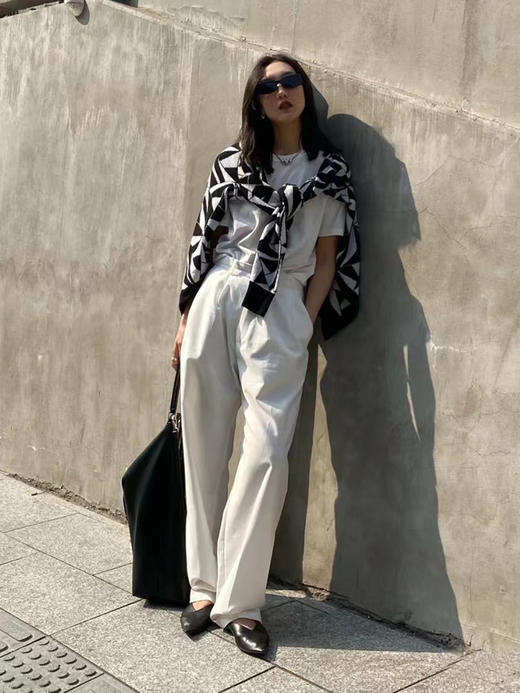 HIDEMI 美利奴羊毛几何印花纽扣开衫 商品图3