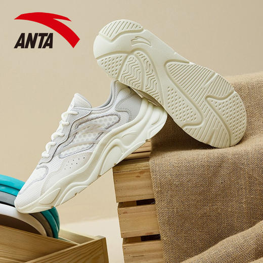 安踏千禧休闲鞋男鞋2022春季新款厚底轻便老爹鞋运动鞋112228891-1 商品图1