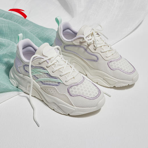 安踏小千禧黑白色老爹鞋女鞋2022春季新款厚底运动鞋子122228891-1/3 商品图1