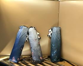 优品堂《华晨绣春》五折黑胶防紫外线手机伞