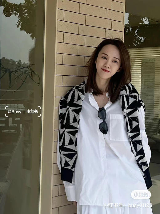 HIDEMI 美利奴羊毛几何印花纽扣开衫 商品图4