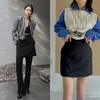 HIDEMI 到店必入A字型设计感简约户外显瘦修身气质半身短裙 黑色/卡其色/薰衣草紫/奶油白/马尔斯绿/摩卡棕 商品缩略图2