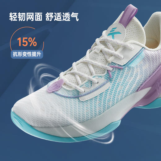 安踏轻骑兵7低帮篮球鞋男新款汤普森KT专业实战网面透气112221606-1/2 商品图1