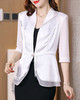 时尚纯色，修身百搭修行显瘦缎面拼接网纱中袖外套KQL-2269 商品缩略图1
