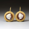 1880年代玛瑙Cameo双姝耳环 商品缩略图0