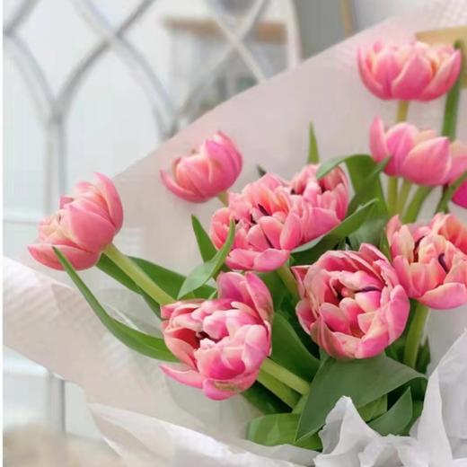 《草莓松饼》粉色郁金香花束 商品图2