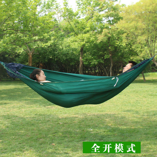 全自动速开户外单双人蚊帐吊床降落伞布超轻防蚊家用室内成人秋千 商品图7