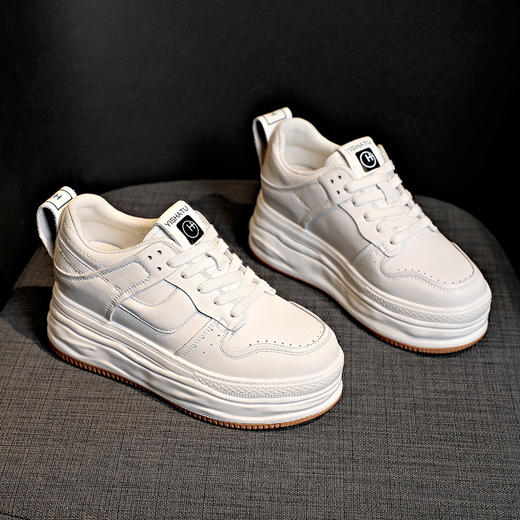 春季新款厚底内休闲百搭小白鞋单鞋 AM312 商品图0