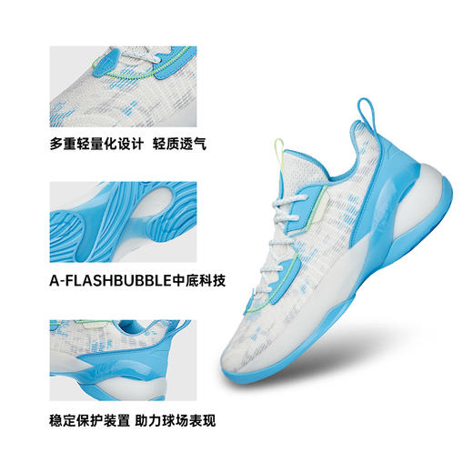 安踏轻骑兵7低帮篮球鞋男新款汤普森KT专业实战网面透气112221606-1/2 商品图6