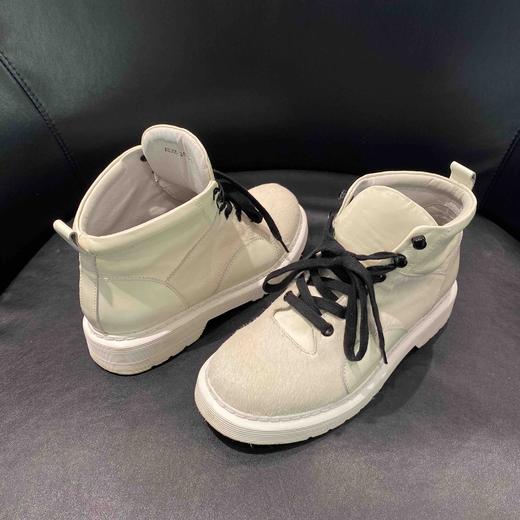 lfgj jeans AE305  马毛马丁靴女春秋洋气英伦风短靴韩版踝靴 商品图3