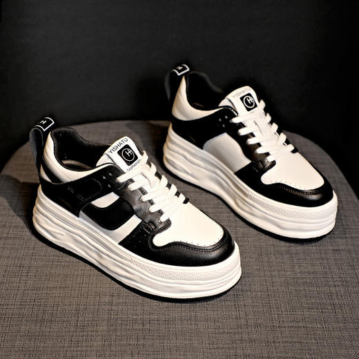 春季新款厚底内休闲百搭小白鞋单鞋 AM312 商品图1