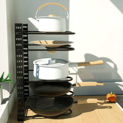 锅架子厨房多层收纳架整理架沥水家用厨房收纳神器锅盖架子置物架 商品图2