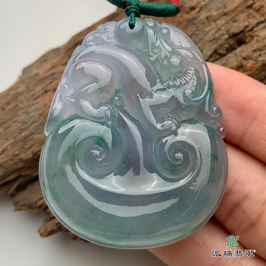 派瑞翡翠 翡翠挂件 糯冰种 飘花 商品图3